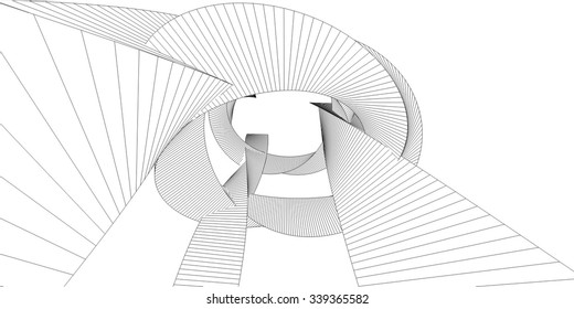 Abstract building. Modern architecture background