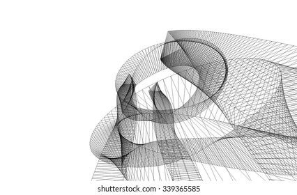 Abstract building. Modern architecture background