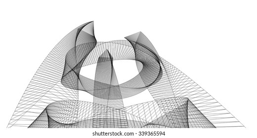 Abstract building. Modern architecture background