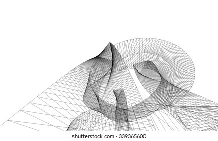 Abstract building. Modern architecture background