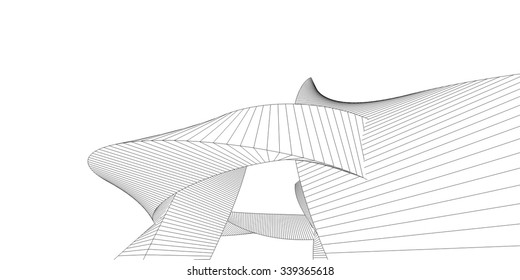 Abstract building. Modern architecture background