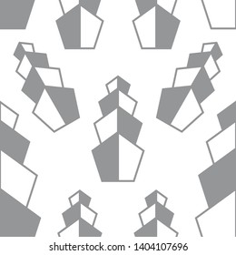 abstract building pentagon seamless patterns vector