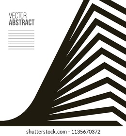Abstract building with perspective. Architecture book cover.