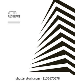 Abstract building with perspective. Architecture book cover.