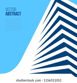 Abstract building with perspective. Architecture book cover.