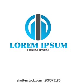 abstract building or a pyramid scheme  design concept real estate agency or business vector logo design template