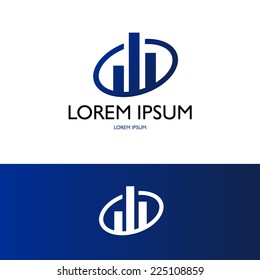 abstract building or a pyramid scheme  design concept real estate agency or business vector logo design template