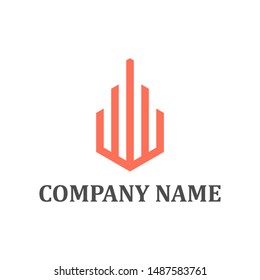 abstract building and real estate logo design
