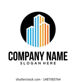 abstract building and real estate logo design