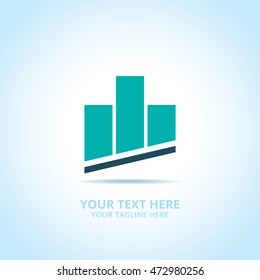 Abstract Building Real Estate logo, design concept, emblem, icon, flat logotype element for template.