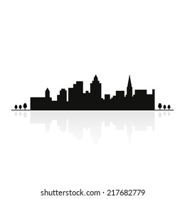 Atlanta City Vector Silhouette Background Illustration Stock Vector ...