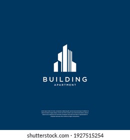 Abstract building structure logo design real estate, architecture, construction