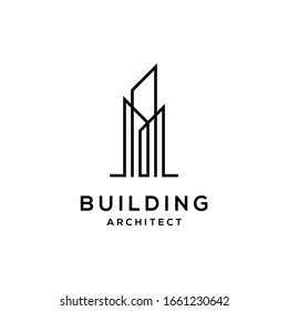 Abstract Building Vector Logo Design Isolated Stock Vector (Royalty ...