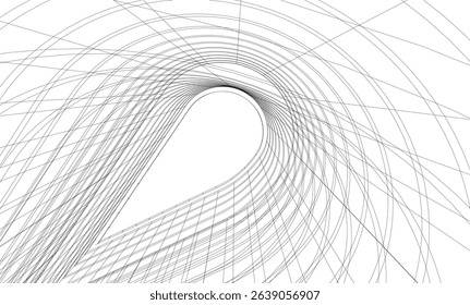 Abstract buildings 3d. Architectural background
