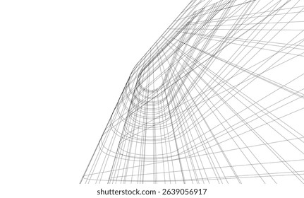 Abstract buildings 3d. Architectural background