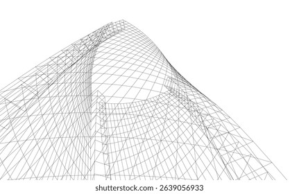 Abstract buildings 3d. Architectural background