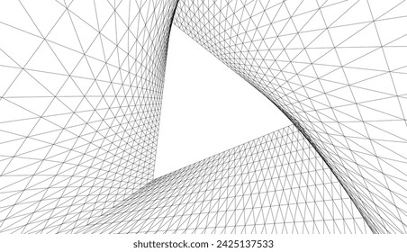 edificios abstractos dibujo 3d arquitectónico 