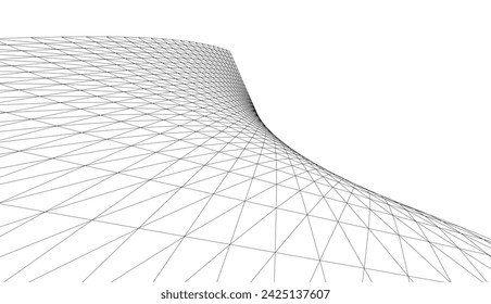 abstract buildings architectural 3d drawing 