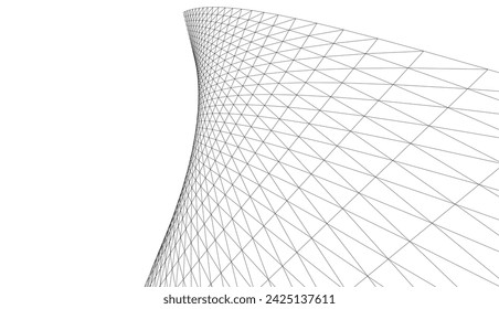 edificios abstractos dibujo 3d arquitectónico 