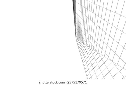 Abstract buildings architectural 3d drawing 