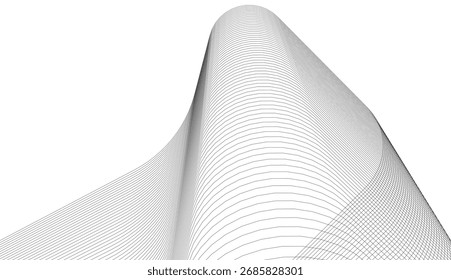 Abstract buildings, architectural 3d drawing 