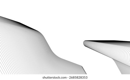 Abstract buildings, architectural 3d drawing 
