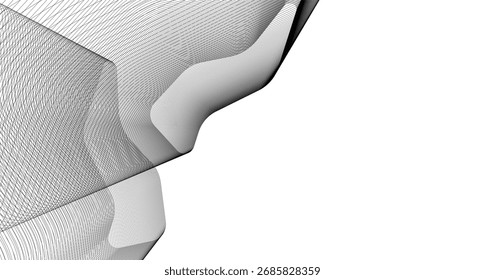 Edificios Abstractas, dibujo arquitectónico 3D 