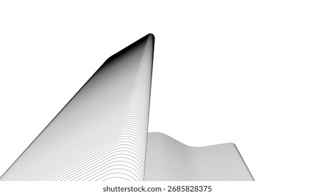 Edificios Abstractas, dibujo arquitectónico 3D 