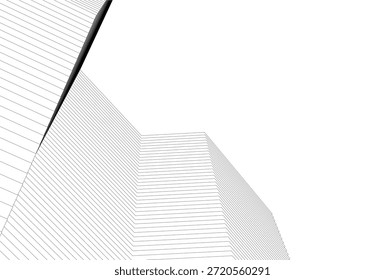 Edifícios abstratos desenho arquitetônico 3d 