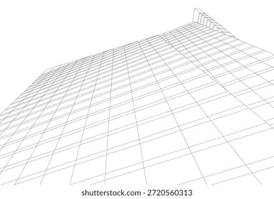 Edifícios abstratos desenho arquitetônico 3d 