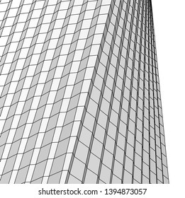 abstract buildings, architectural drawing 3d