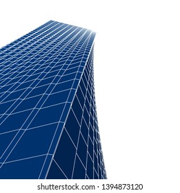 abstract buildings, architectural drawing 3d