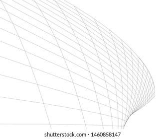 abstract buildings, architectural drawing 3d