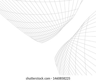 abstract buildings, architectural drawing 3d