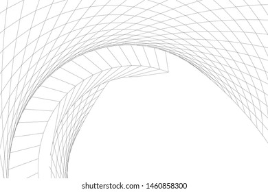 abstract buildings, architectural drawing 3d