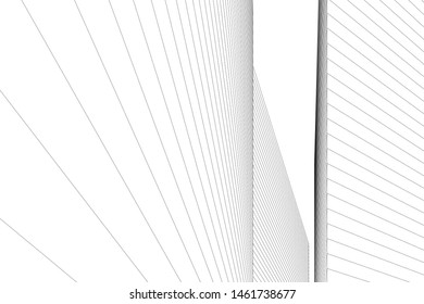 abstract buildings, architectural drawing 3d