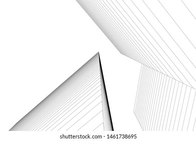 abstract buildings, architectural drawing 3d