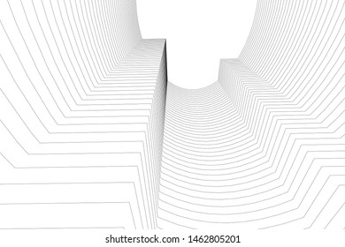 abstract buildings, architectural drawing 3d
