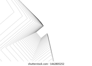 abstract buildings, architectural drawing 3d