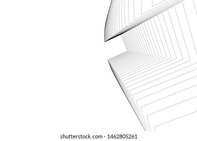 abstract buildings, architectural drawing 3d