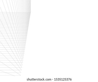 abstract buildings, architectural drawing 3d