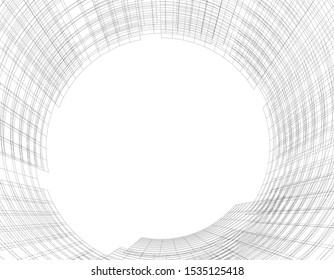 abstract buildings, architectural drawing 3d
