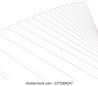 abstract buildings, architectural drawing 3d