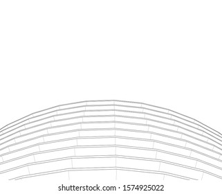 abstract buildings, architectural drawing 3d