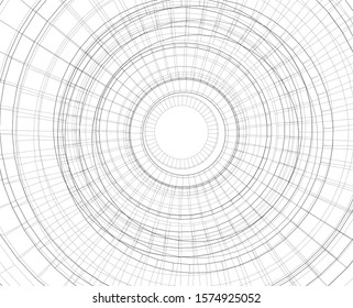 abstract buildings, architectural drawing 3d