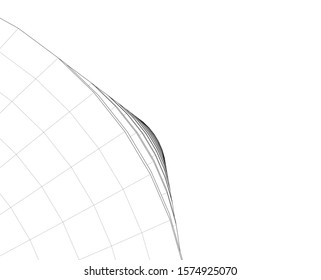 abstract buildings, architectural drawing 3d
