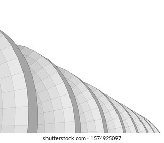 abstract buildings, architectural drawing 3d