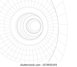 abstract buildings, architectural drawing 3d