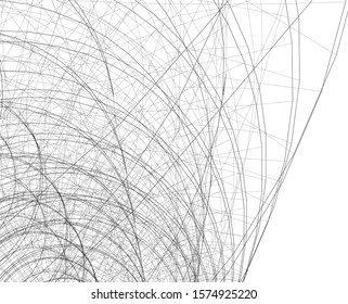 abstract buildings, architectural drawing 3d