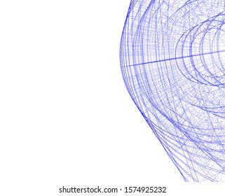 abstract buildings, architectural drawing 3d